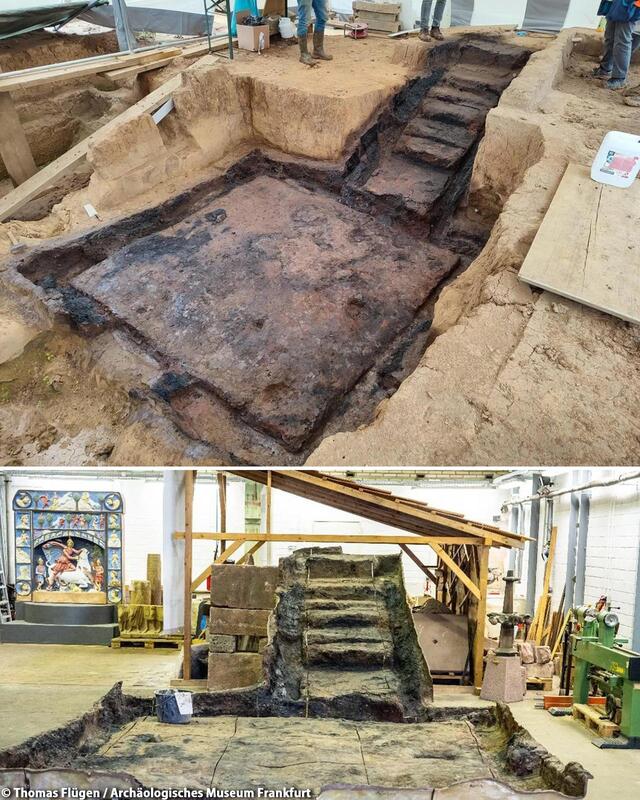 Unearthing Roman History: A Wooden Cellar from Ancient Nida in Frankfurt Emerges Intact