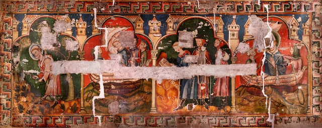 A richly painted panel reflecting the artistic techniques of the second half of the 13th century in France. (Source: Angers Cathedral Archives)