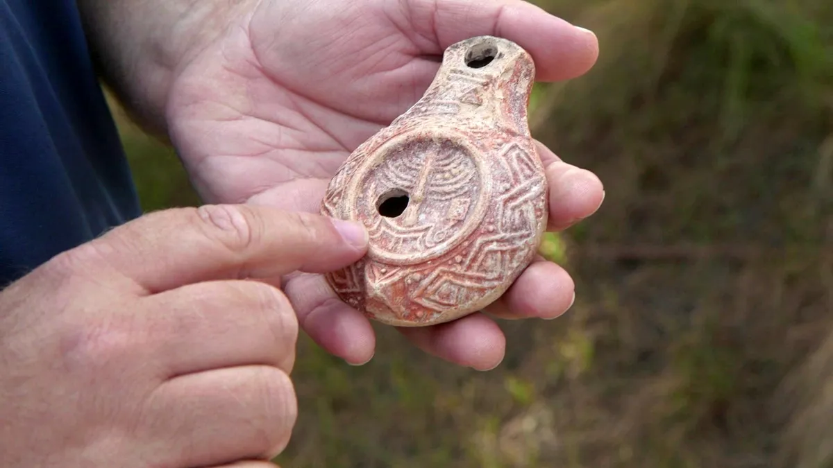 Discovered by IAA archaeologists a few months ago, the lamp is being unveiled now to coincide with Hanukkah, a celebration of the sacred flame in the Jewish Temple.