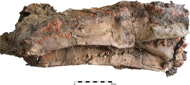 Remnants of a birch bark object, believed to be a woman’s headgear, offer a glimpse into the personal adornments of the past. (Credit: Amartuvshin Chunag et al., Archaeological Research in Asia, 2024)