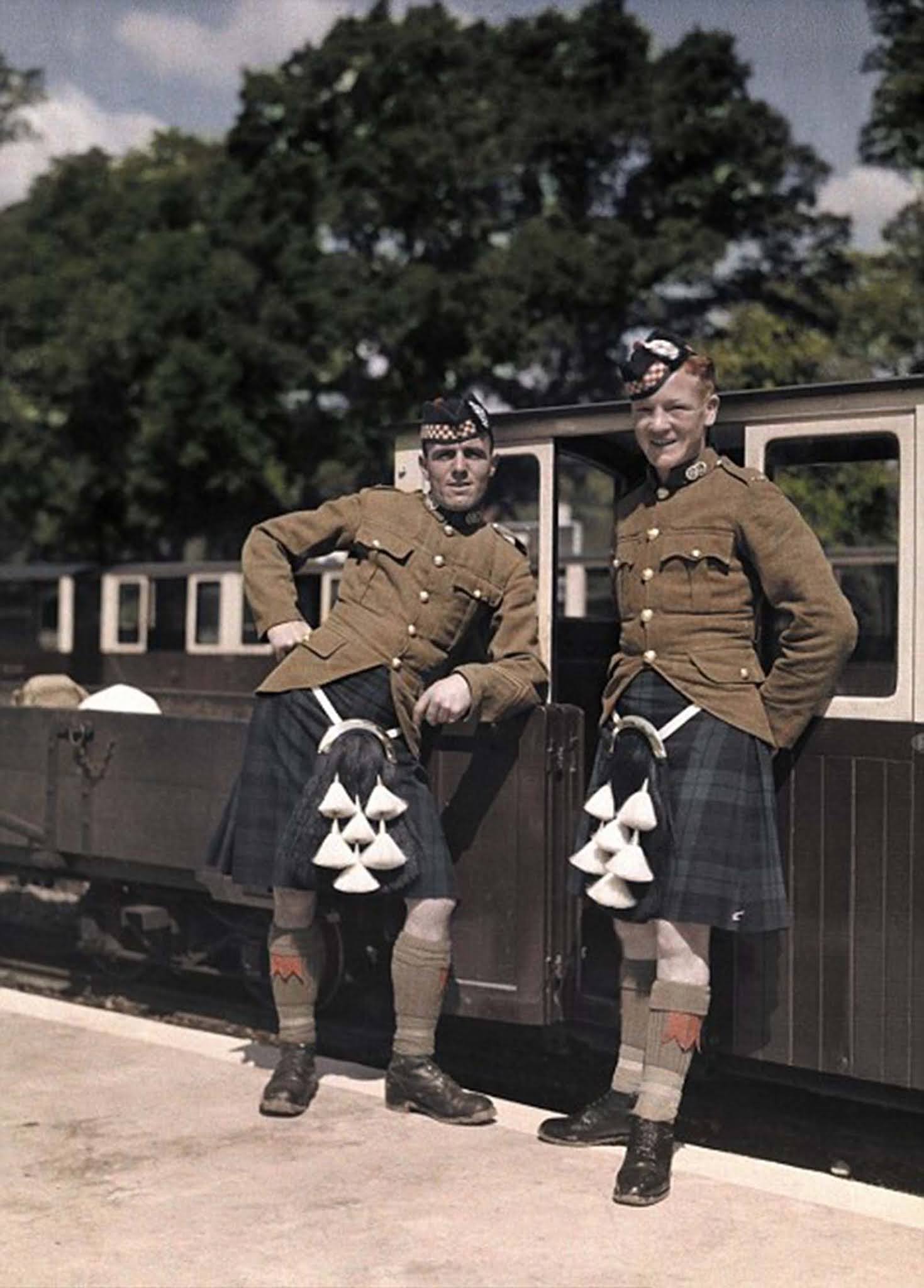 A Glimpse of the Past – Two soldiers stand together in Hythe, Kent, in 1928, capturing a moment in time.