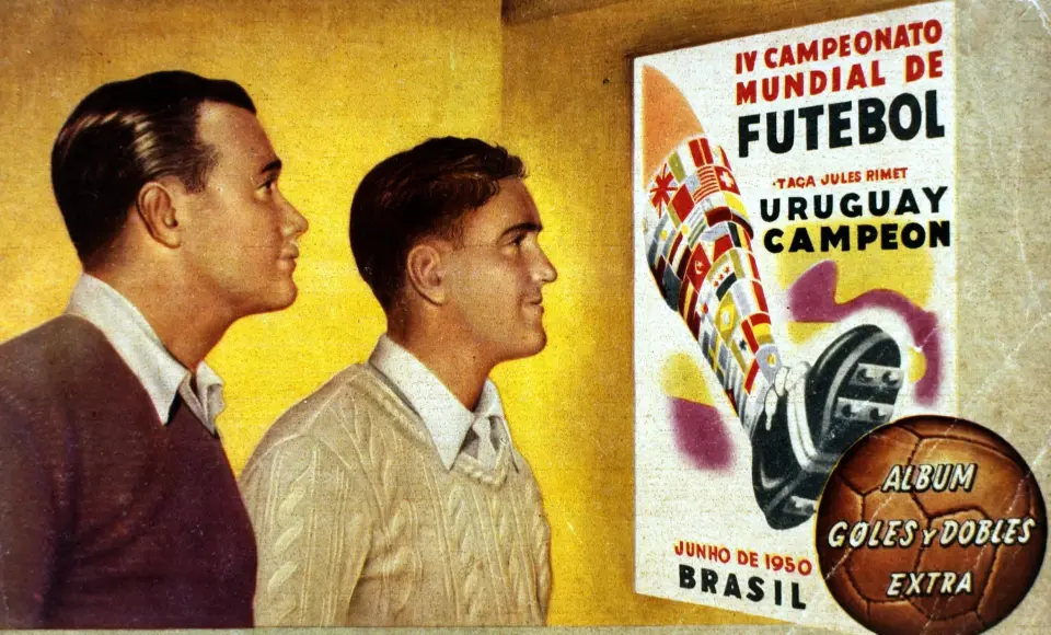 A commemorative souvenir brochure celebrating Uruguay’s triumphant World Cup victory. Credit: Getty - Contributor
