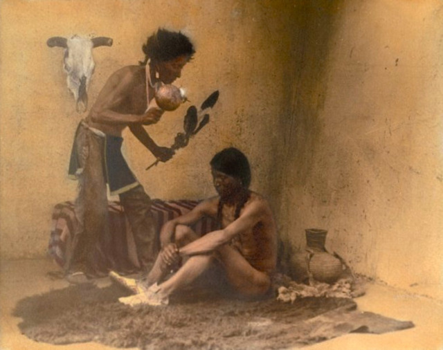 Amos Two Bulls of the Lakota Nation, portrayed in a powerful image by photographer Gertrude Käsebier in 1900.
