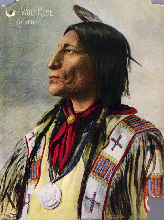 Bone Necklace, a distinguished Oglala Lakota Chief, photographed in 1899 by Heyn Photo.