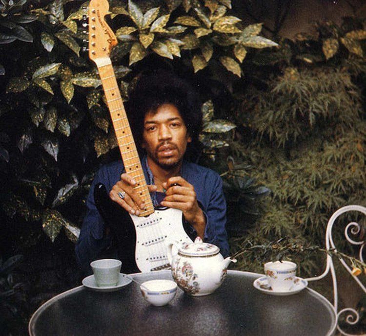 Jimi Hendrix: A Photo With His Guitar