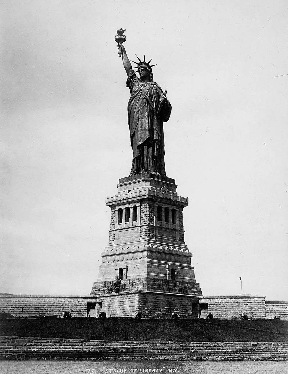 Lady Liberty stands as a beacon of hope and freedom, a gift from France to the United States.