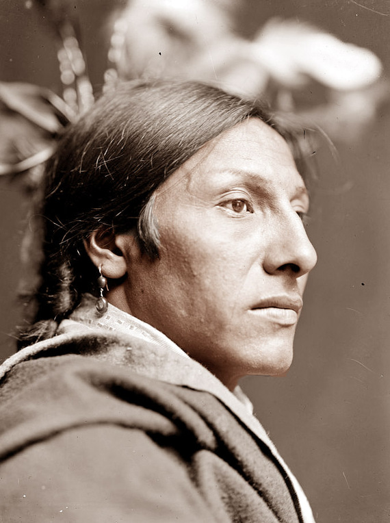 Minnehaha, a striking portrait from 1904, printed by the Detroit Photographic Co.