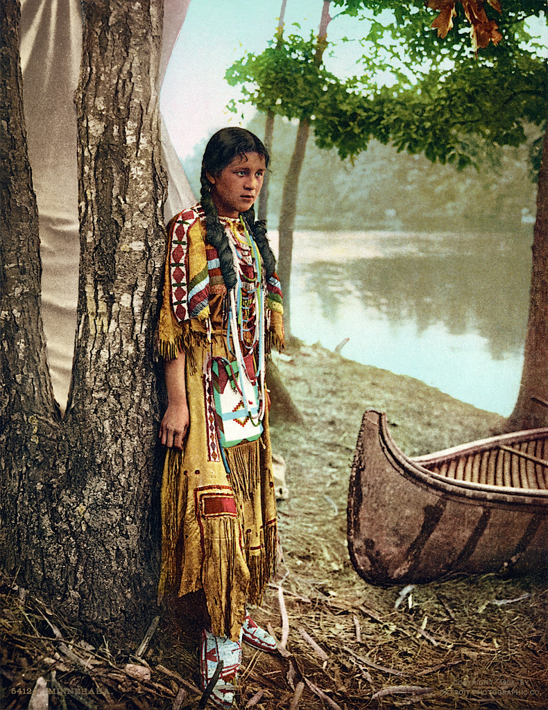 Strong Left Hand and his family, photographed at the Northern Cheyenne Reservation in 1906 by Julia Tuell.