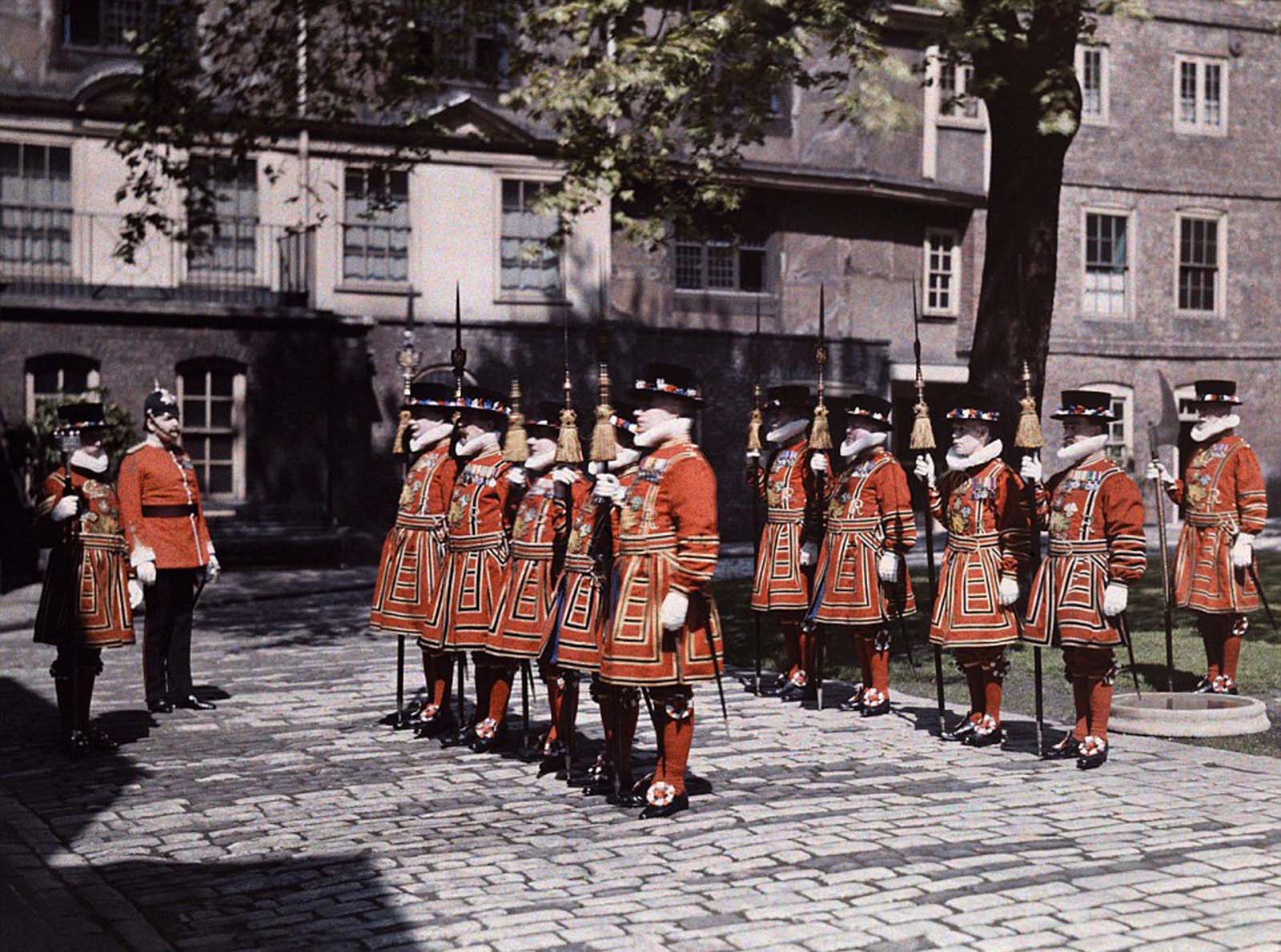 The Beefeaters of the Tower of London – The Yeoman Warders, famously known as Beefeaters, gather in preparation at the historic Tower of London.