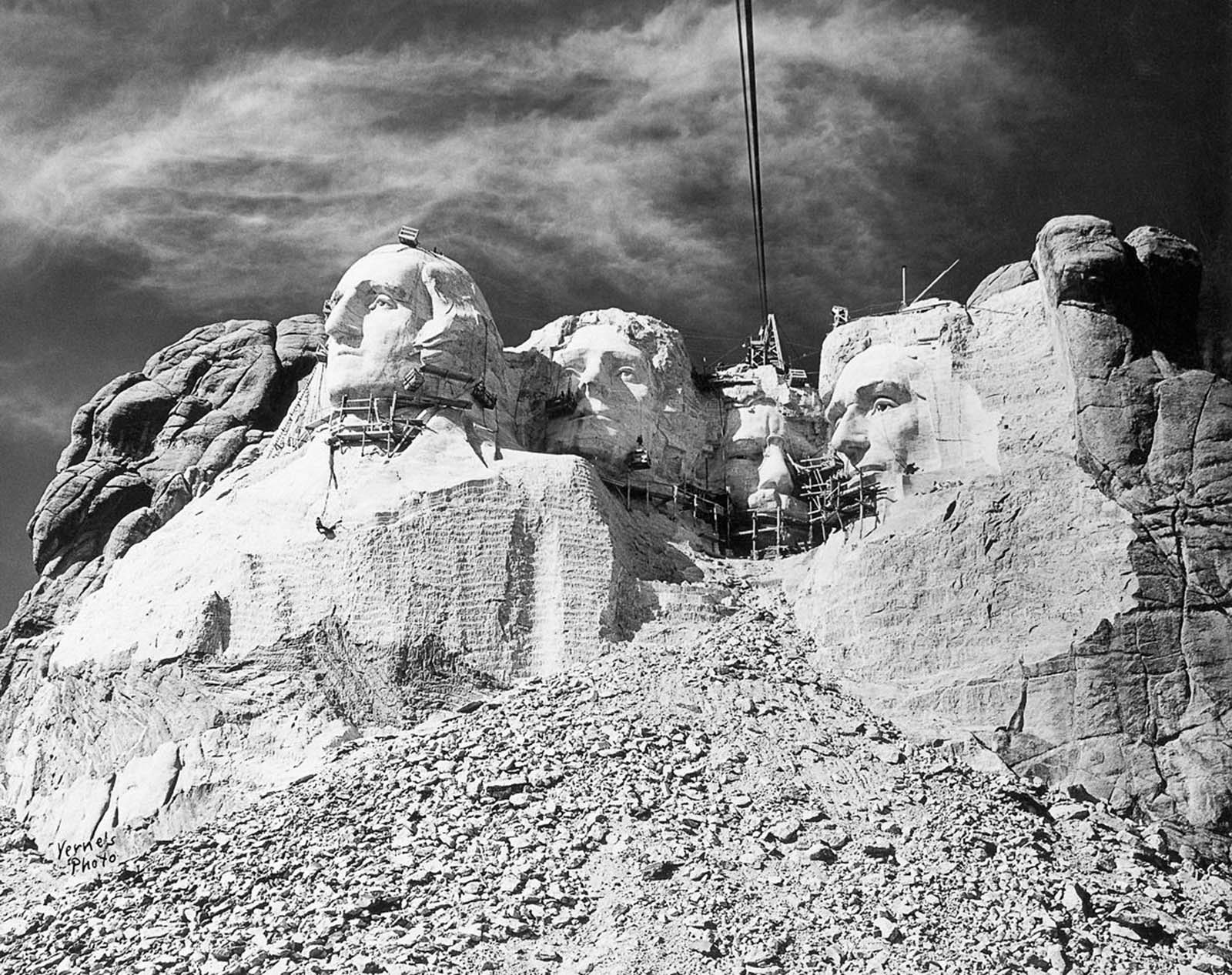 The project’s progress as seen in 1940.
