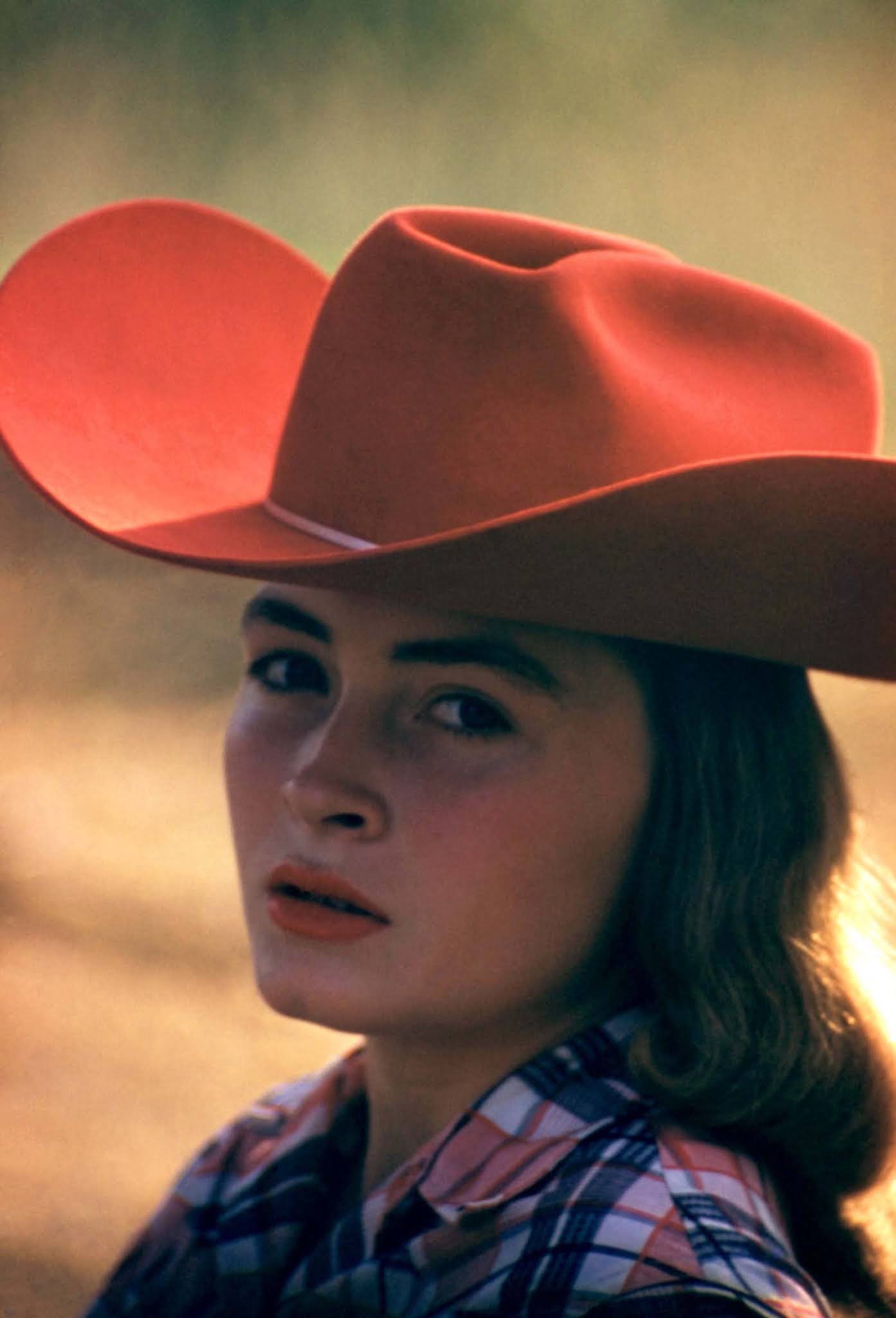 Western elegance – A cowgirl strikes a strong yet graceful pose for a portrait in Portland, Oregon, September 1958.