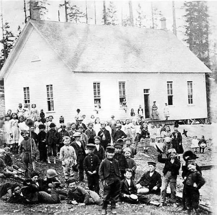 A glimpse of a school in Seattle, 144 years ago!