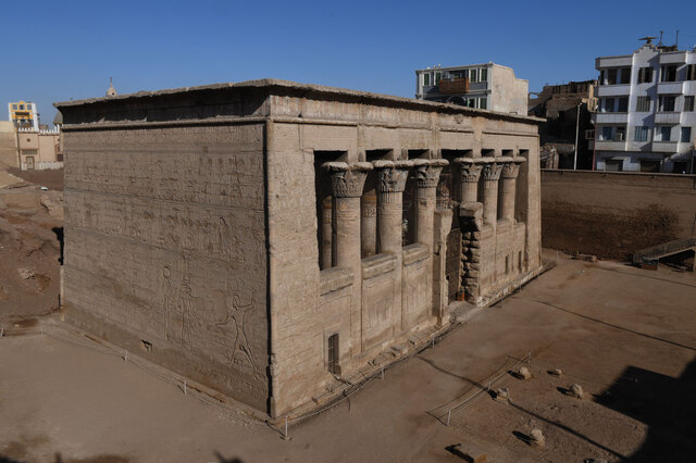 In the Egyptian city of Esna, the only surviving part of a temple dedicated to the creator god Khnum is a lavishly decorated entrance hall, completed in the mid-third century A.D.